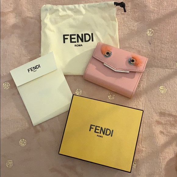 Fendi Monster Eyes Mink-trimmed Card Wallet - Picture 4 of 7